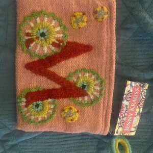 Jenny Krauss Pink embroidered Cosmetic Bag